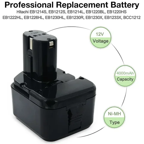 Аккумуляторная батарея KEPAH 12В 4800-12800 мАч для Hitachi