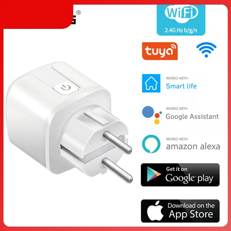 

Voice Control Smart Socket Wifi Socket Tuya Electricity Statistics 16a Smart Outlet Voice Control Via Alexa Google Home Timer