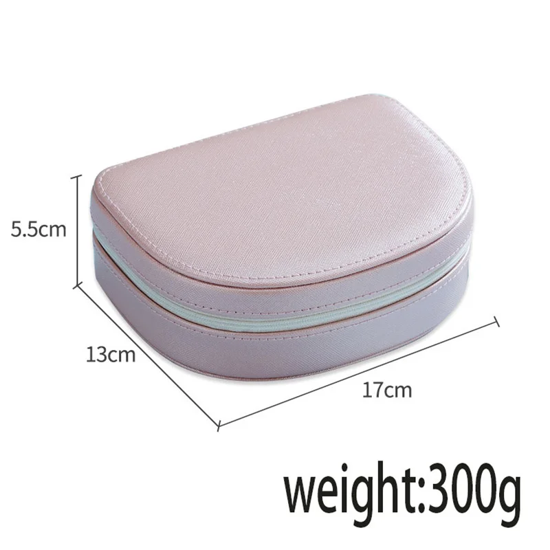 5 Colors Convenient Semi-Circle Jewellery Storage Box Creative Home Travel Earrings Necklace Ring Jewelry Fashion Storage Boxes