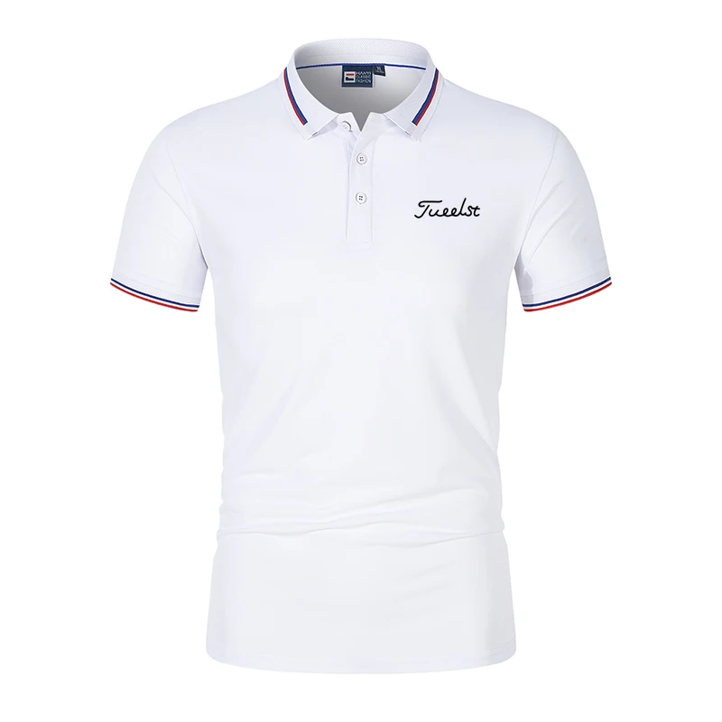 Men's Golf Shirts 2023 Summer Quick-drying Breathable Golf Polo Shirt Polyester Short Sleeve Top Lapel Golf Wear for Men's