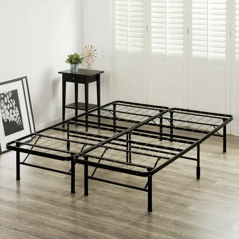 

14" Black Metal SmartBase® Tool-Free Assembly Mattress Foundation, Full