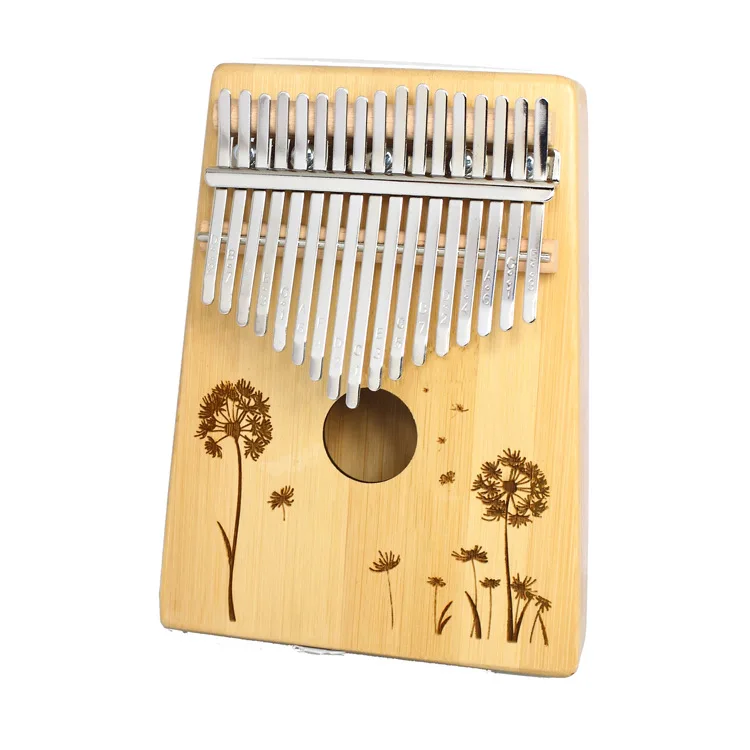 17 Keys Kalimba Portable Wooden Finger Piano Handmade Carved Simple Creative Children Gifts Musical Instruments for Beginners