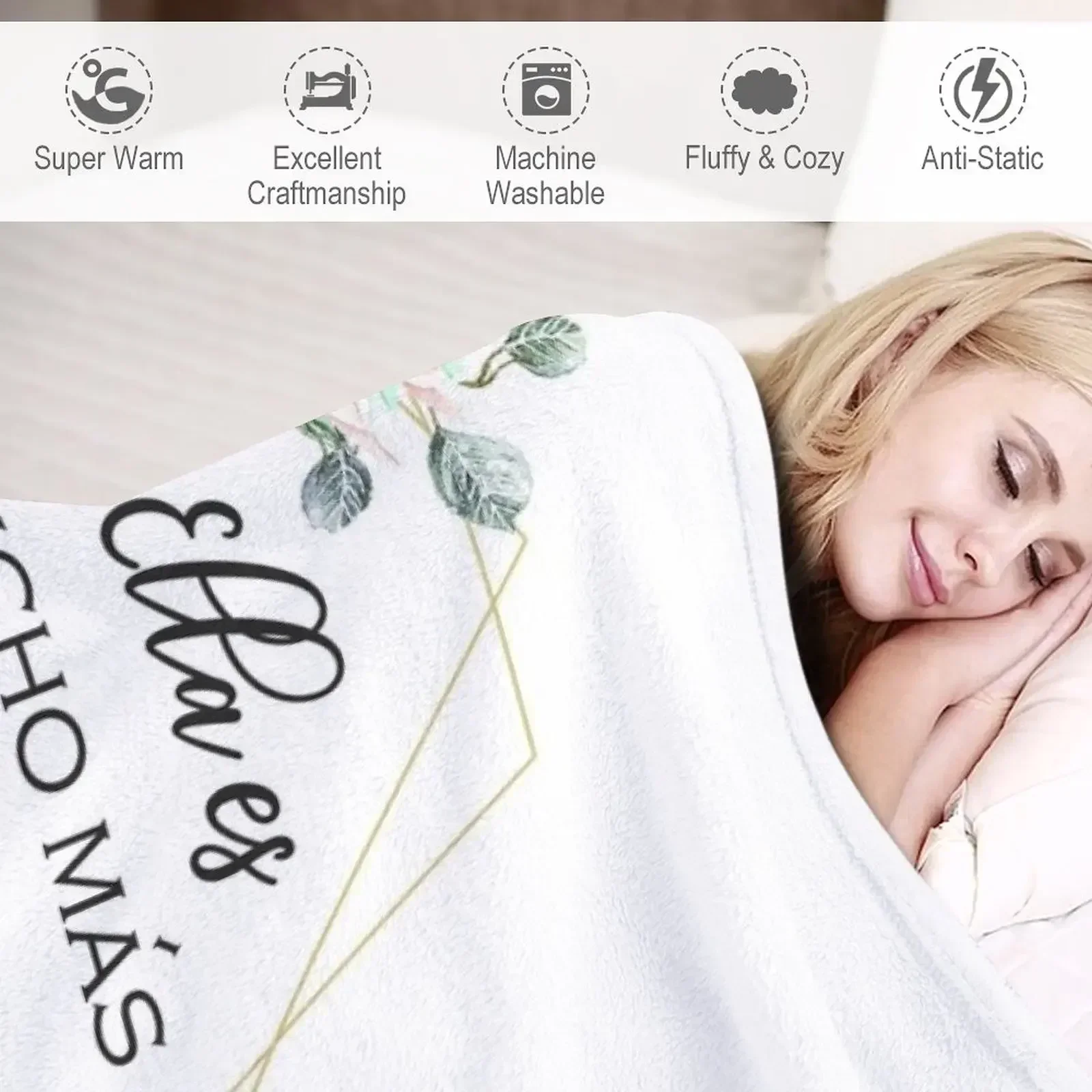 Испанский біблійный стих Proverbios 31:10 Пледы для малышей Тонкие одеяла