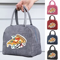thermal lunch box bags for women canvas picnic food bento insulated cooler tote keep fresh storage bag for hiking camping travel