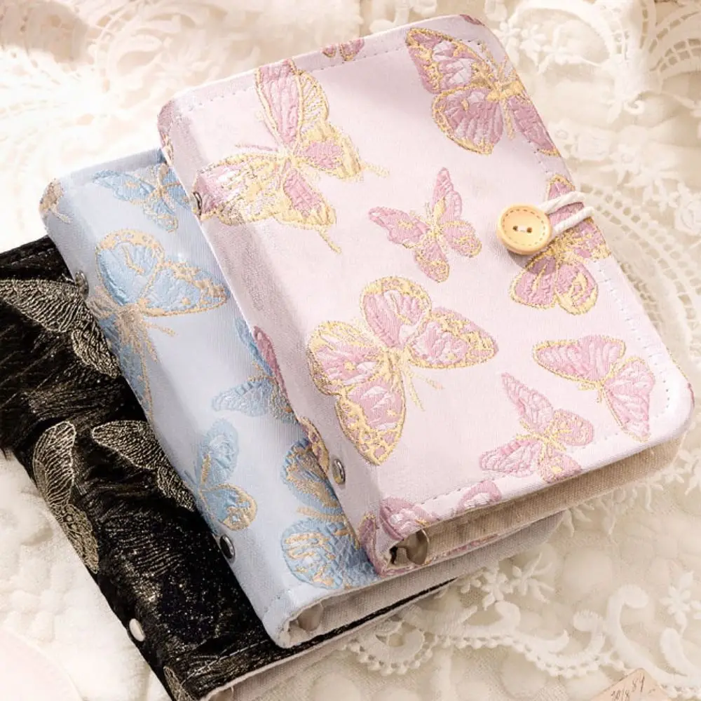 Простой блокнот из ткани бабочка 90 листов пустой с 6 отверстиями список дел