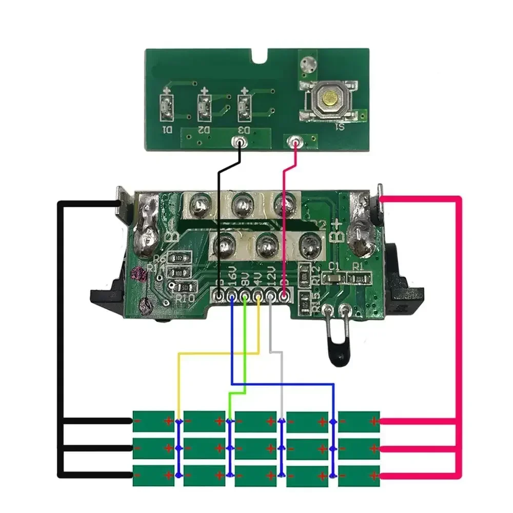 DCB200 литий-ионный аккумулятор 15*18650 пластиковый корпус PCB защита от зарядки