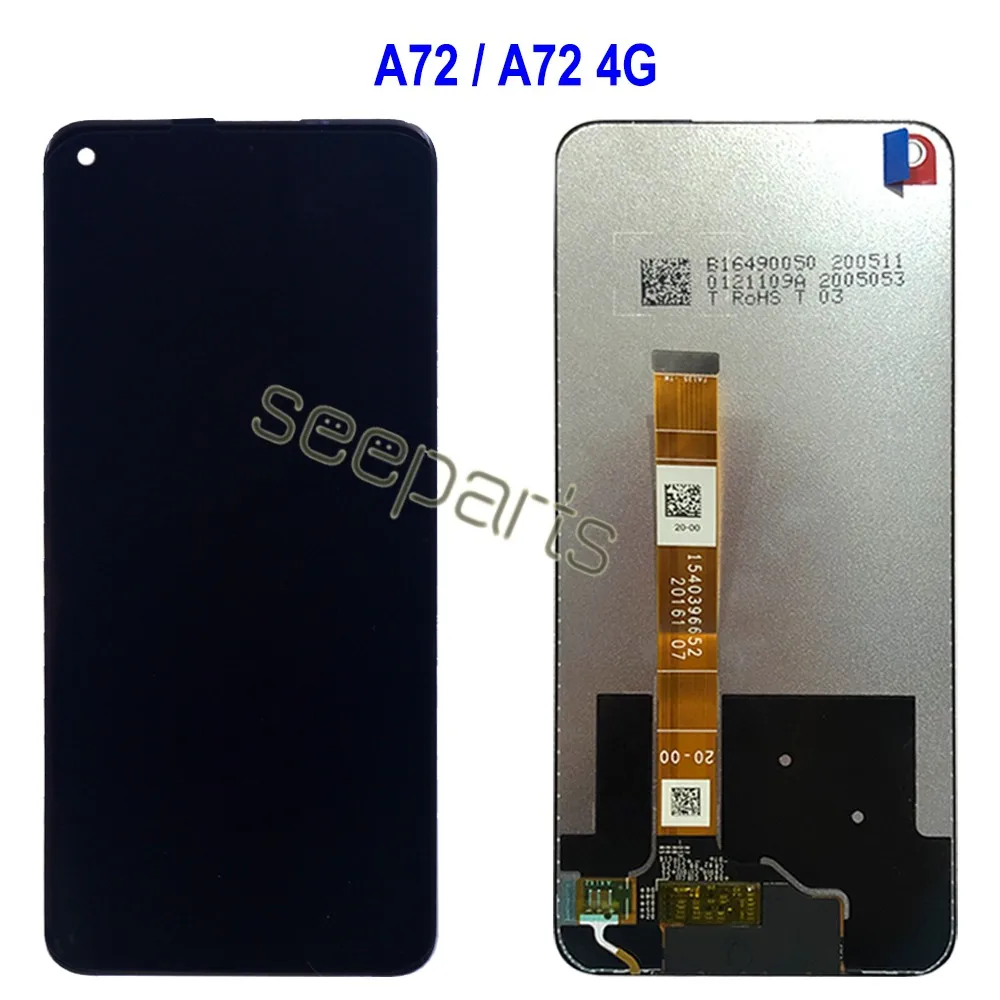 Tested Well 6.5" для OPPO A72 ЖК-дисплей CPH2067 Сенсорный экран сборки замены для Oppo 5G PDYM20 PDYT20