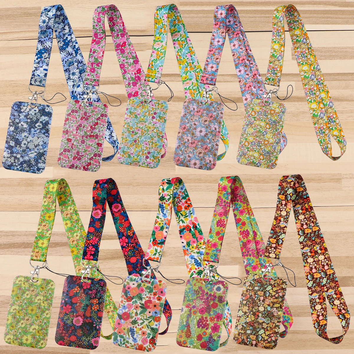 

Colorful Flowers Keychain Neck Straps Lanyards for Key ID Card Passport Gym Mobile Phone USB Badge Holder Fashion Accessories