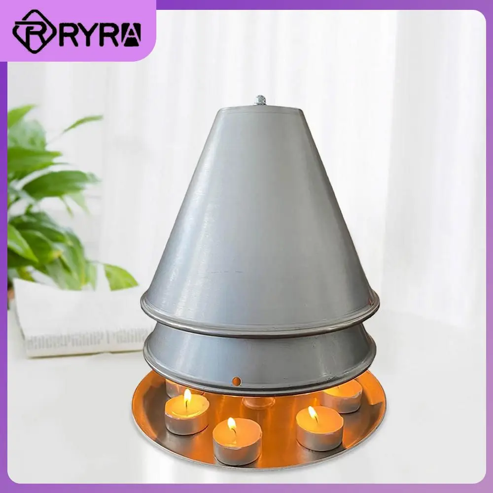 

Double-walled Teapot Warmer Fireplace Tea Light Oven Space For 10 Tealights Iron Tea Light Stove Candle Heater Hot For Home