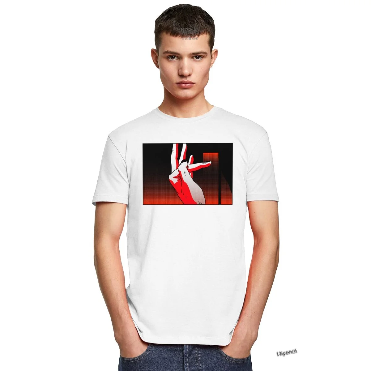 Забавные мужские футболки Kaneki Ken с трещинами на пальцах футболка коротким
