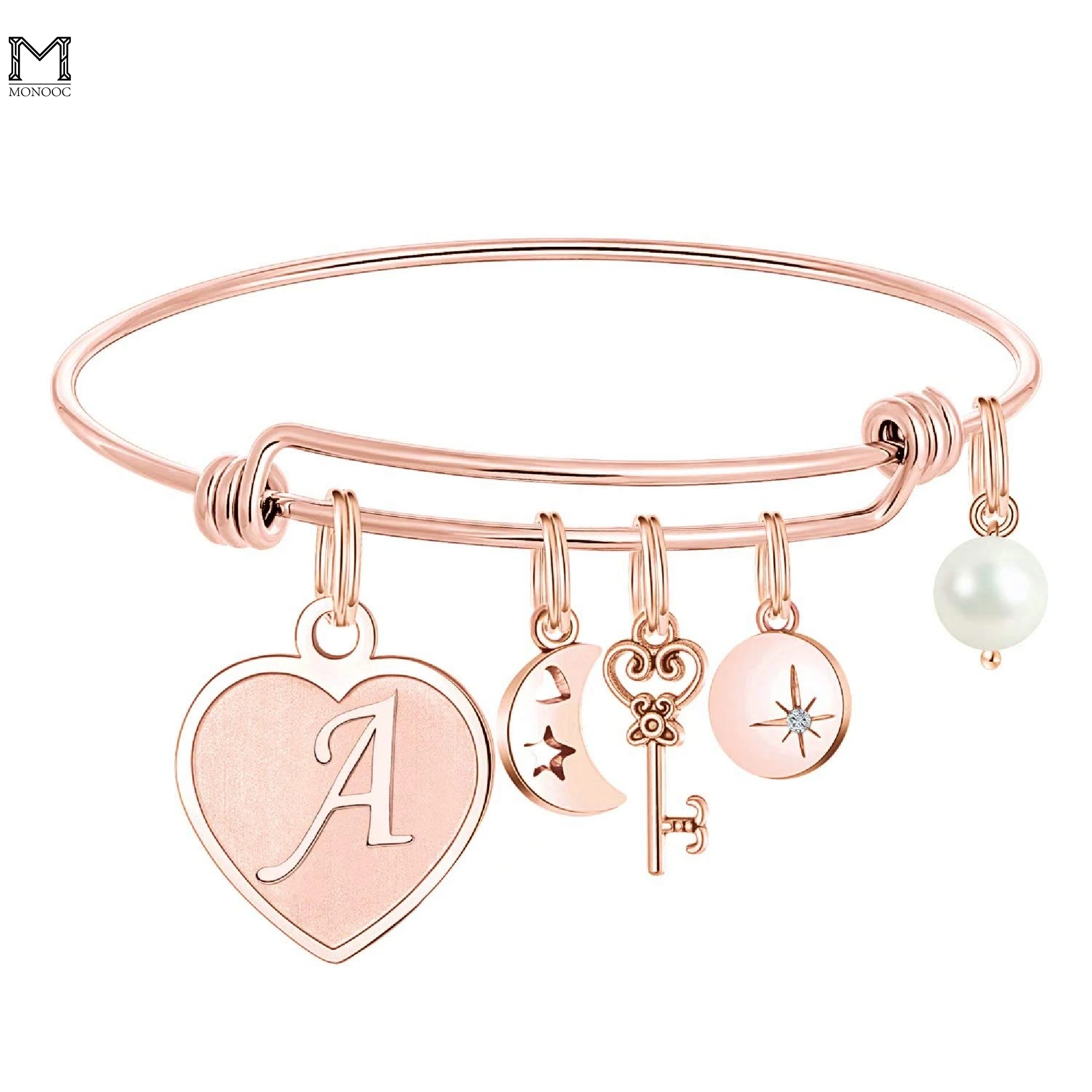 

MONOOC Gifts for Women 26 Initial Charm Bracelets End of Year Christmas Thank You Gifts Teacher Appreciation Gifts for Women