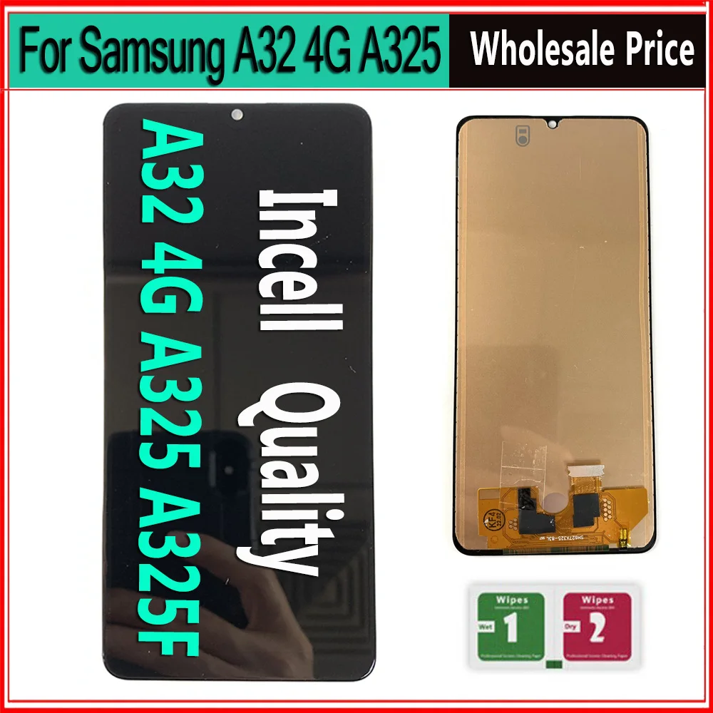 

Incell LCD For Samsung Galaxy A32 4G LCD A325 A325F SM-A325F/DS LCD Display Frame Touch Digitizer Screen