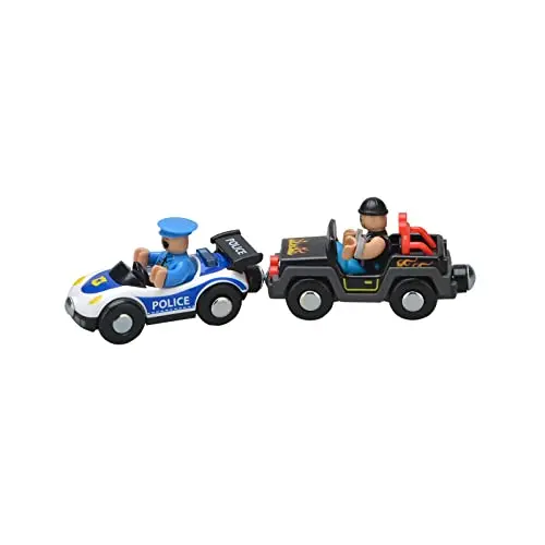 

Compatible for Wooden Railway Toy Vehicle for Railroad Tracks -Police Seires