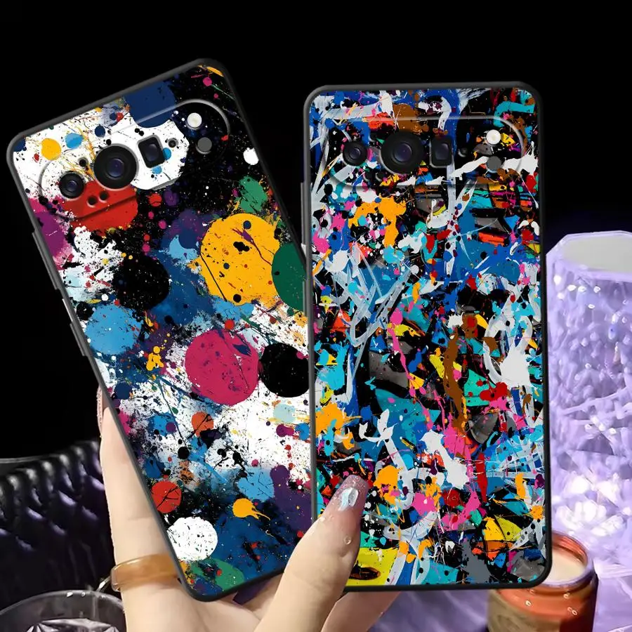 Фото Чехол для телефона Funda Phone Cover Case для Google Pixel 10A 10 9 Pro XL 6a 7a 9a 8a 6 7 8 Pro с абстрактным рисунком в виде брызг краски №1