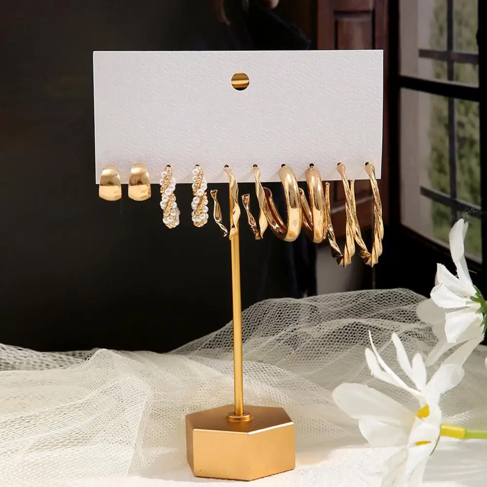 

Ювелирные изделия, 6 пар, популярная модель, женские серьги, круглые серьги для вечерние