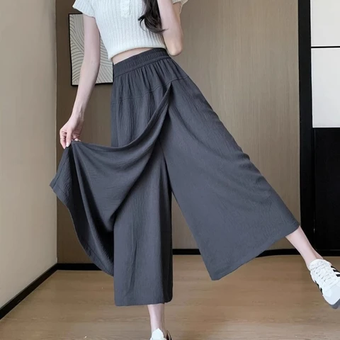 Женские брюки, свободные мешковатые наряды, винтажные Harajuku, Y2k, уличная одежда, брюки, хлопковые удобные эластичные женские брюки, юбка