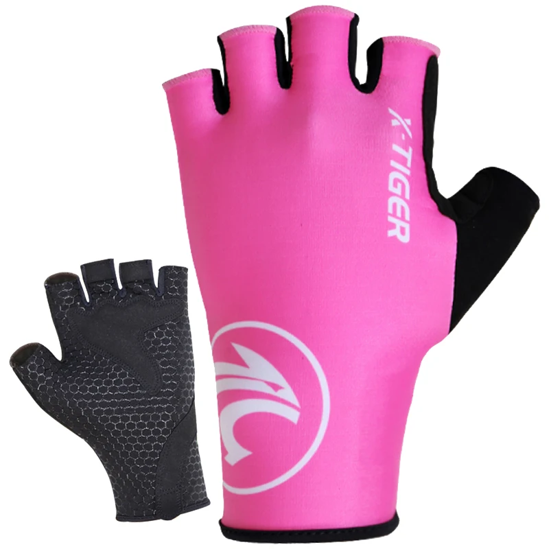 X-Tiger Women Breaking Wind Cycling Gloves Half Finger Anti-slip Anti-sweat Bicycle Anti-shock Sports Gloves MTB Bike Glove