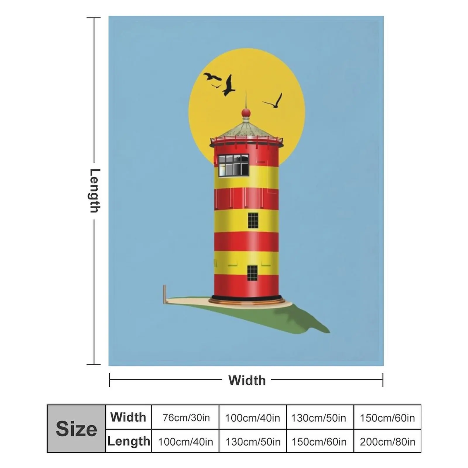 Плед Pilsum Lighthouse Pilsumer Leuchtturm Германия