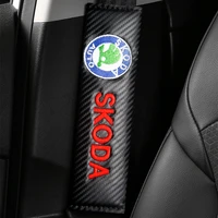 2pc car shoulder pad seat belt protector seat belt protector car interior breathable protection for skoda octavia a5 a7 rs etc