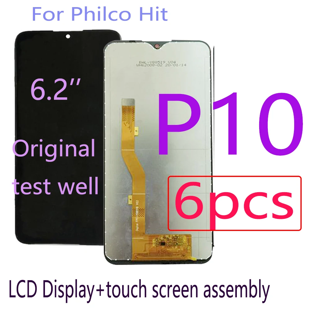Ceny 6 Sztuk Oryginalny LCD Wyświetlacz Dla Obsługi Philco Hit P10 Wyświetlacz LCD Montaż Digitizera Ekranu Dotykowego Przedni Panel Szklany Sesnor Montaż