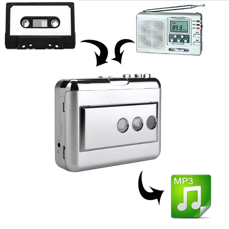 Старый Кассетный плеер Walkman кассета к MP3 преобразователь Аудио Музыка карта на