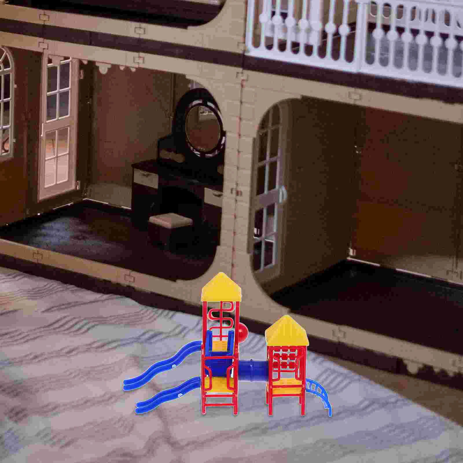 Игрушки мини-домик аксессуары куклы декор настольные украшения горка песочный