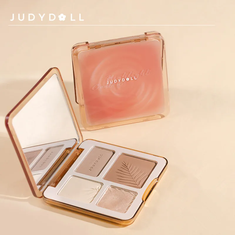 

Judydoll Facial Highlighter Makeup Palette Face Lasting Glow Brighten Contour Shimmer Matte Powder 3D Nose Shadow Cosmetics