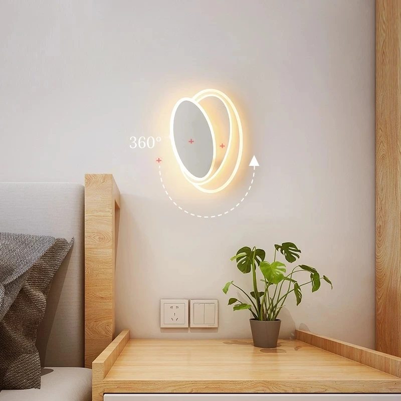 new remote control led wall lamp for corridor aisle cloakroom foyer hall creative square house decorationg lighting fixture free global shipping