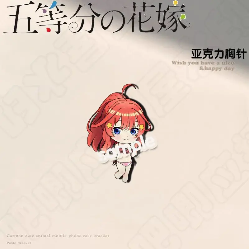 5 шт. новый аниме Nino Nakano Sanjiu Itsuki значки на лацканах одежда ювелирные изделия броши