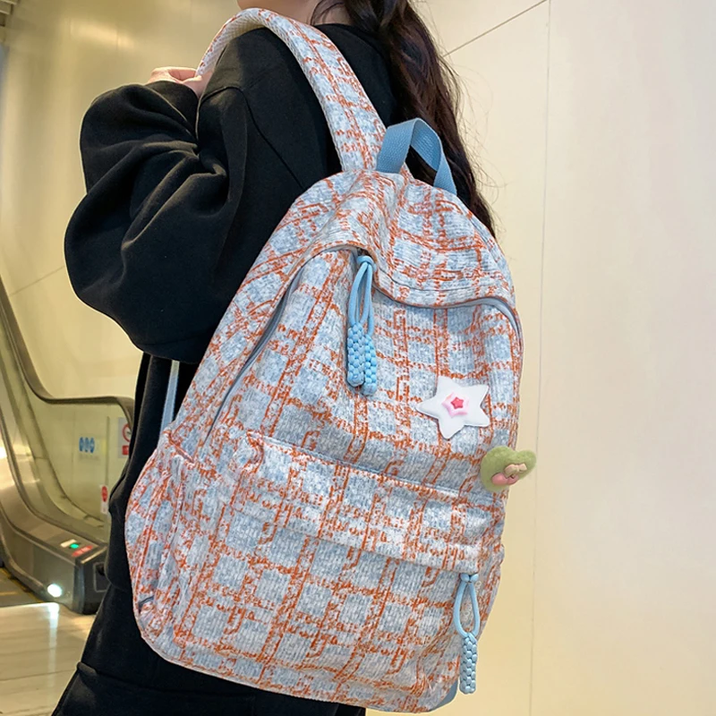 Кавайная розовая нейлоновая женская сумка для ноутбука подростков милый рюкзак