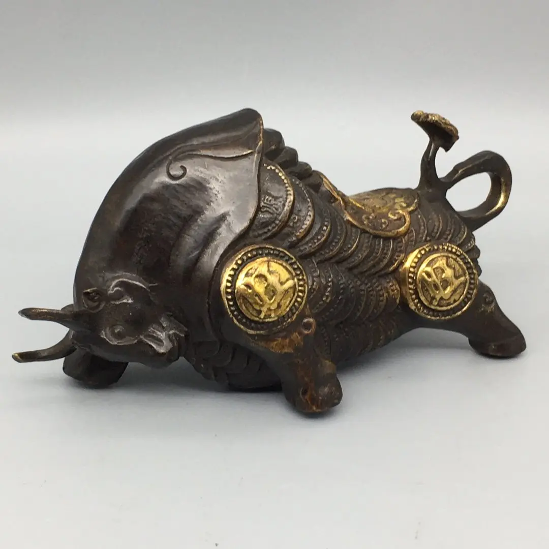 Винтажная настенная уличная статуя быка животное корова украшение скульптура