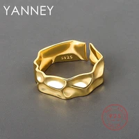 yanney silver color simple irregular open ring woman fashion glamour party jewelry