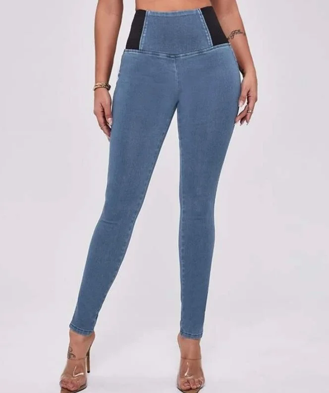 

New jeans vintage Women's elastic slim fit high waist sexy denim pants hip lift slim fitness women's Yoga Pants Leggings