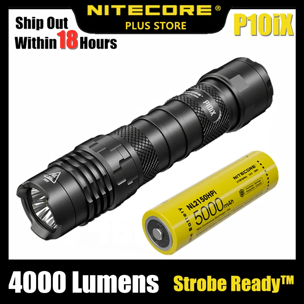Перезаряжаемый фонарик NITECORE P10iX Мощный тактический USB-фонарик 4000 люмен
