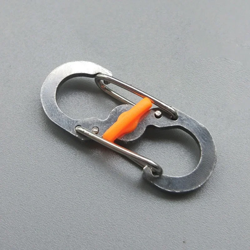 

2/5/10Pcs Backpack Buckle Anti-Theft Key-Lock Tool Outdoor Camping Carabiner 8 Shaped S Buckle with Lock Mini Keychain Hook