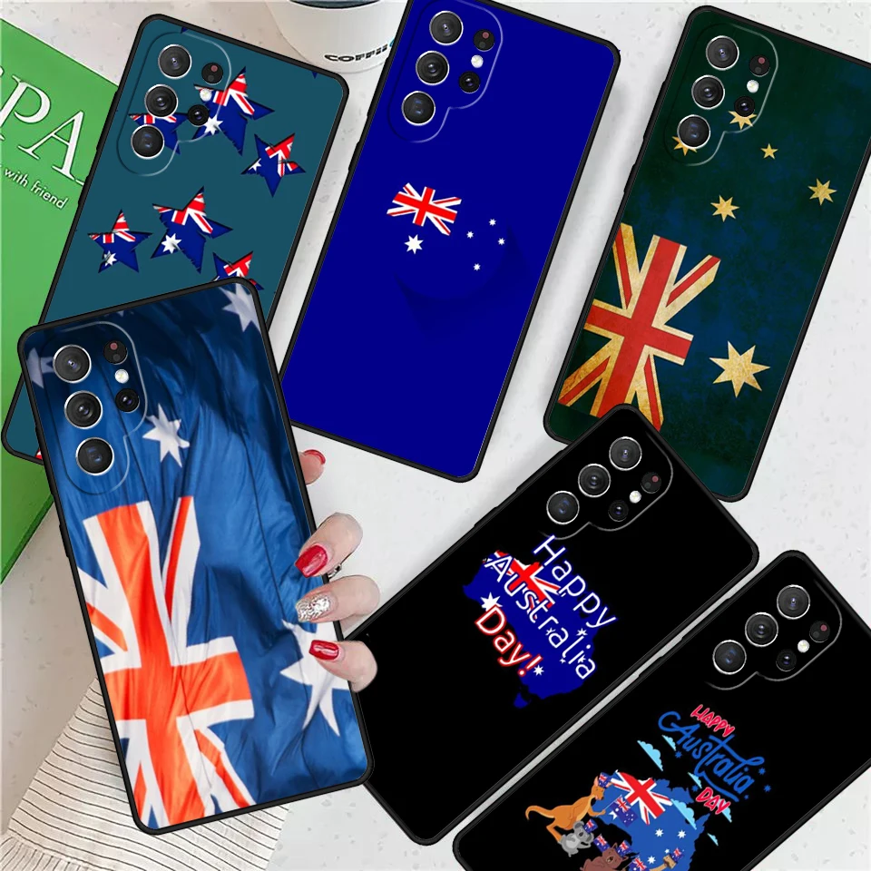 Чехол с австралийским флагом для Samsung Galaxy S24 Ultra S21 S22 S8 S9 S10E Note 10 20 Plus FE S23