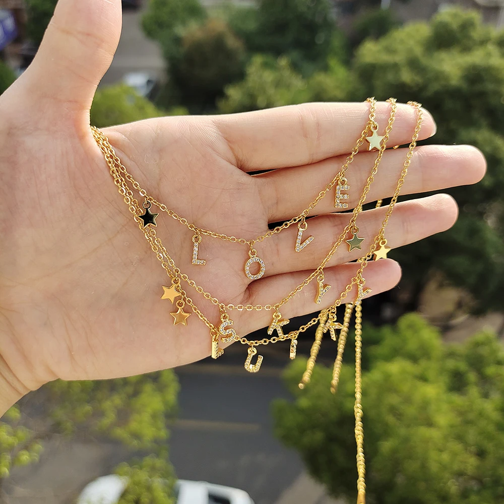 Ожерелье с бриллиантами на заказ 2022 ожерелье кристаллами и буквами