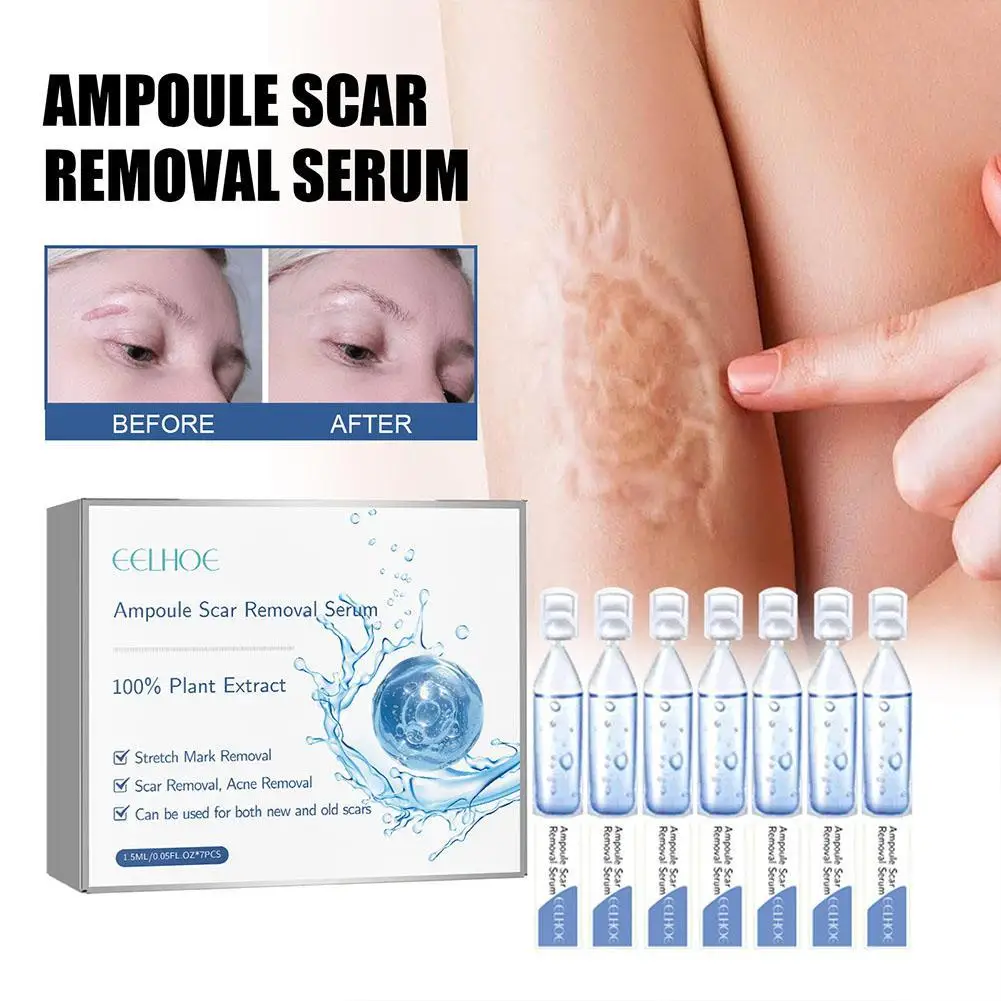 

Scar Remover Face Serum Anti Aging Lifting Firm Fade Fine Lines Essence Whiten Brighten Hyaluronic Acid Ampoule 7pcs