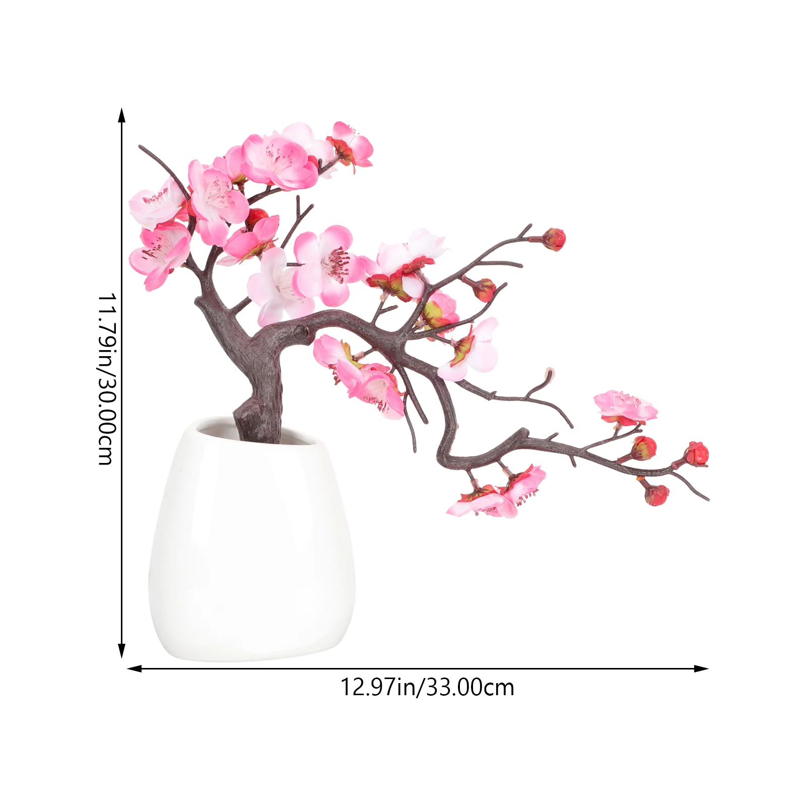 Искусственные цветы сливового растения в горшках искусственный орнамент бонсай
