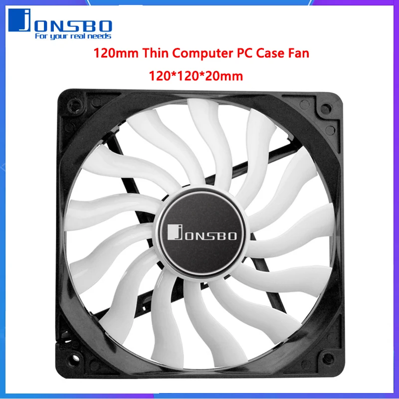 

JONSBO 12020 120mm Thin Computer PC Case Fan Quiet CPU Cooler Chassis Cooling Fan