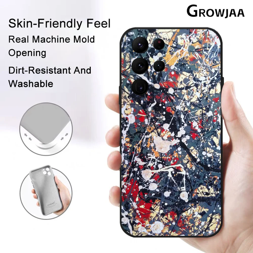 Чехол для телефона Pollock Clutter J-Jackson Art Samsung Galaxy S24 Ultra S22 S23 S21 S20 5G Защитный силиконовый