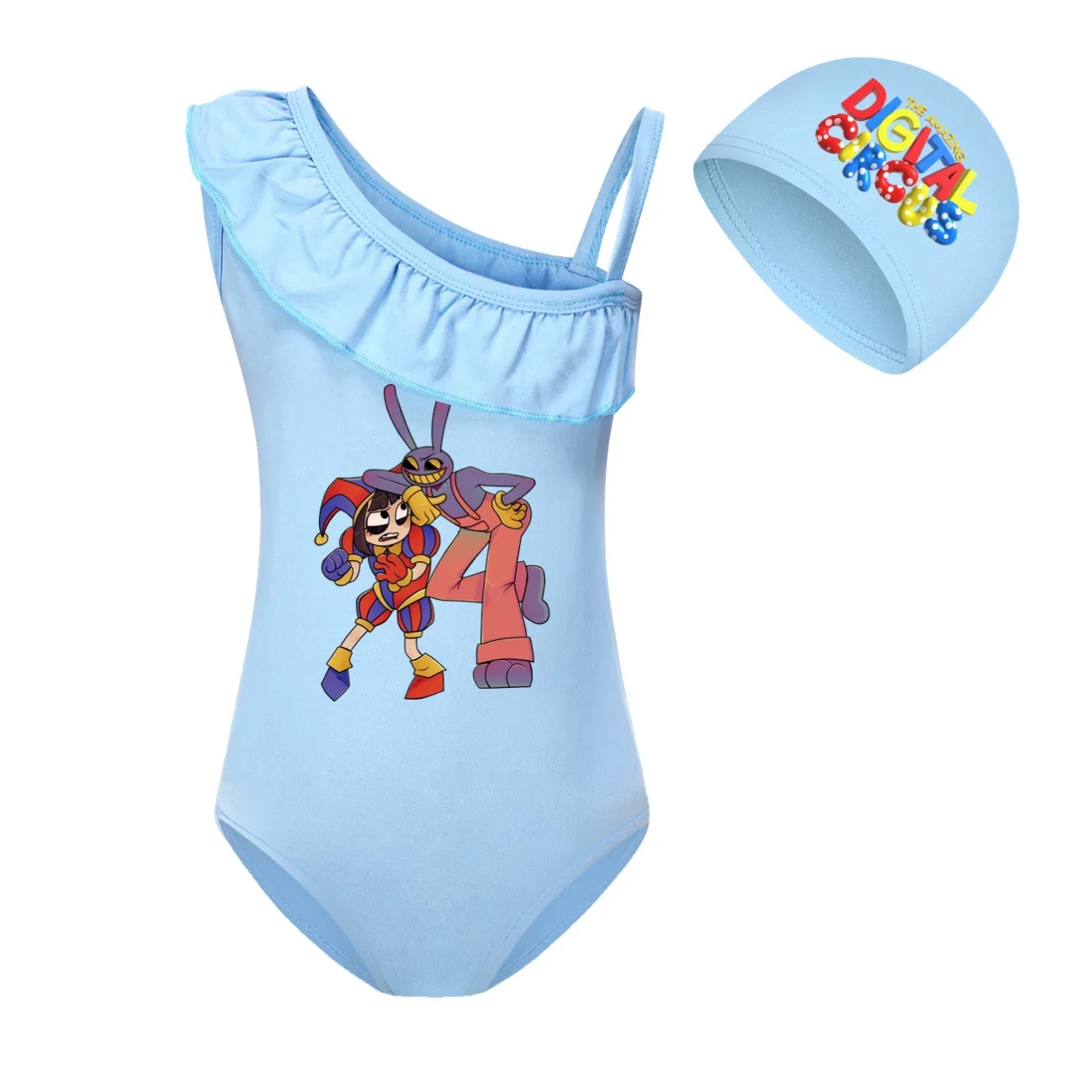 DAYLUFOO Детский купальник с шапочкой из полиэстера и спандекса для девочки