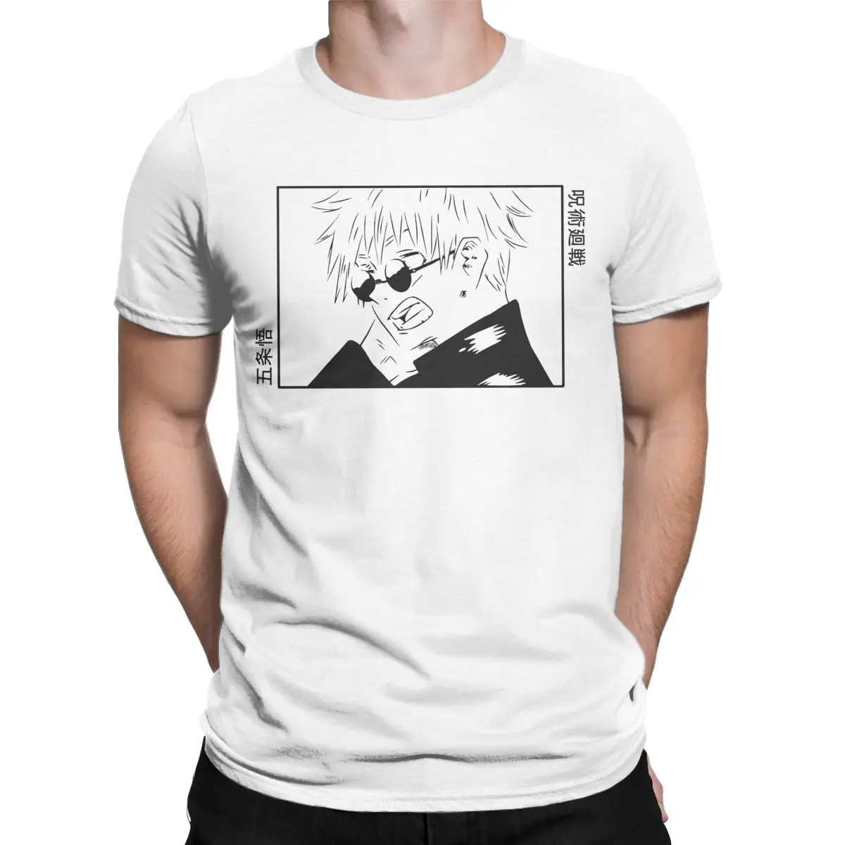 

Casual Just Vibing Good Gift For Jujutsu Kaisen Lovers t shirt for men 100% Cotton T Shirt anime Short Sleeve Tees 6XL Clothing