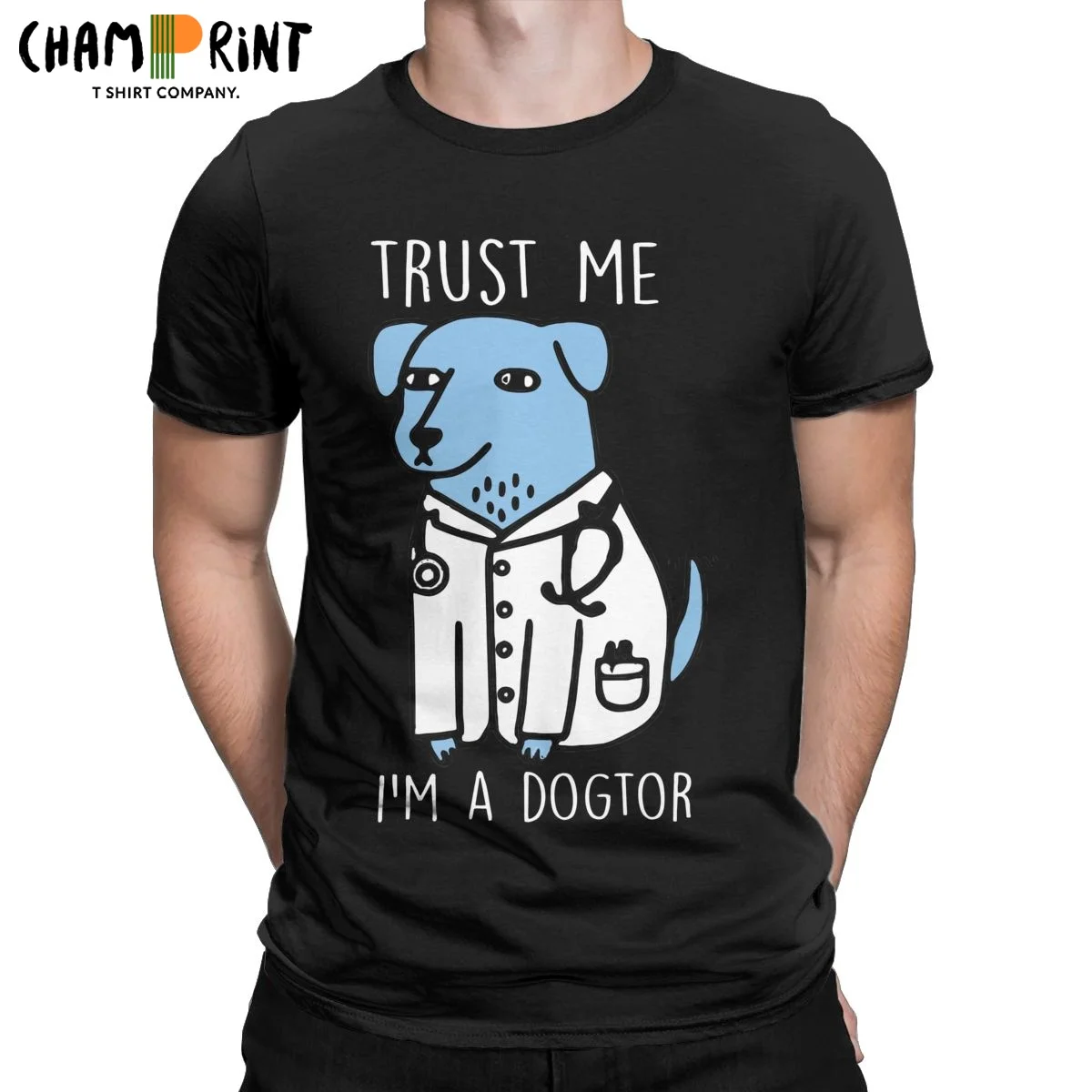 

Vintage Trust Me I'm A Dogtor T-Shirt Men Round Neck 100% Cotton T Shirts Cute Dogs Short Sleeve Tees New Arrival Tops
