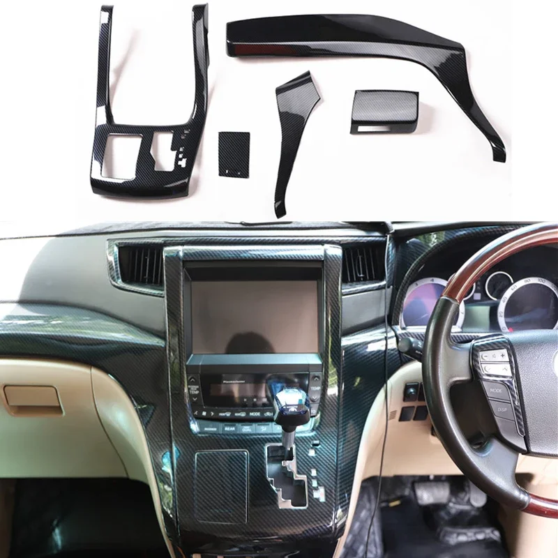 Для Toyoto Alphard Vellfire 20 2008-2014 правый руль ABS стиль из углеродного волокна аксессуары