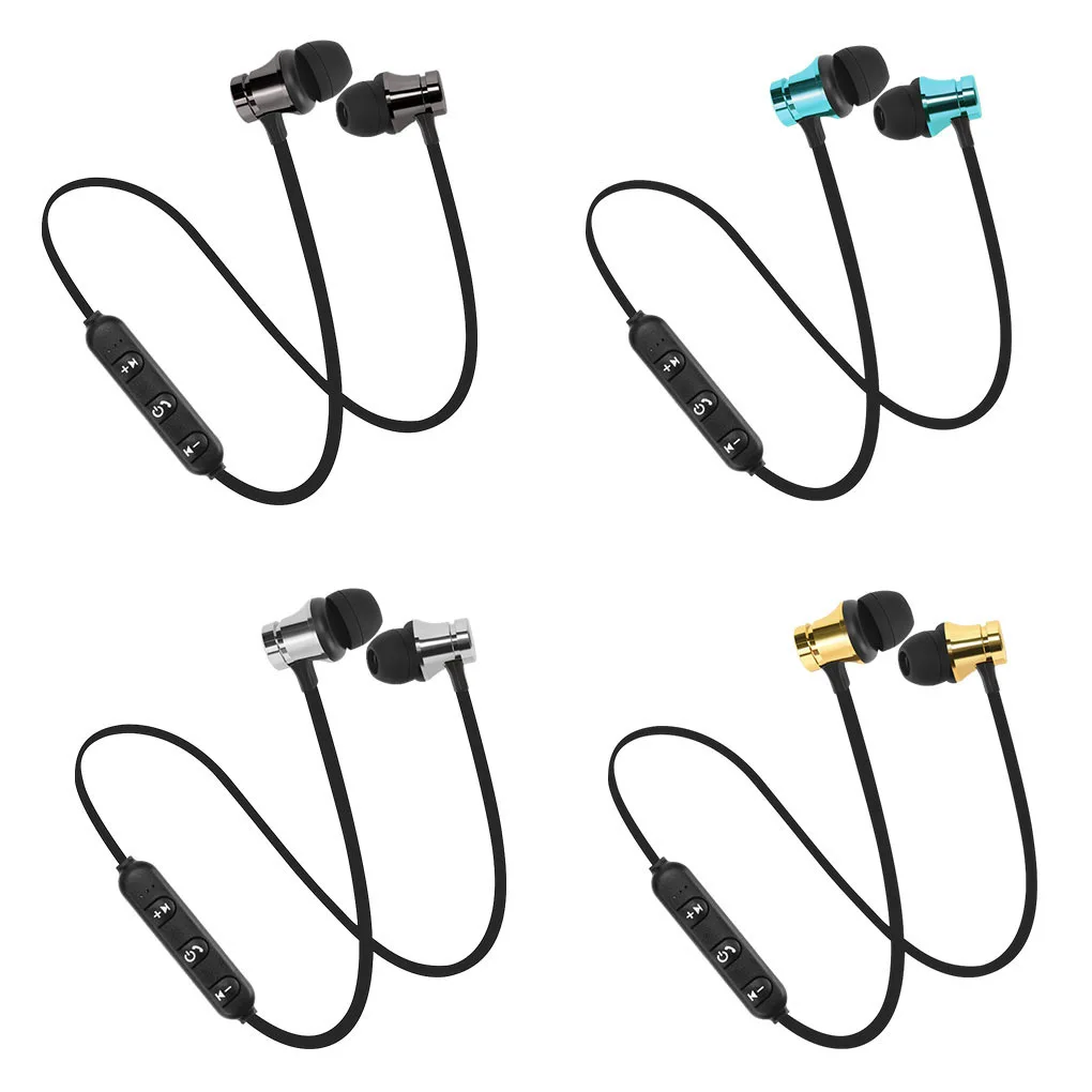

Magnetic Sports Hanging Ears Binaural Line Bluetooth Headphones