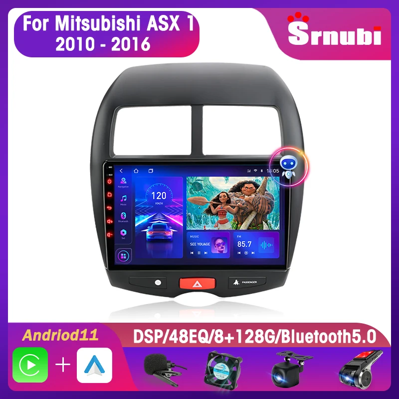 

Srnubi 2Din Android 11 автомобильное радио для Mitsubishi ASX 1 2010-2016 мультимедийный видеоплеер 4G WiFi навигация Carplay DVD головное устройство