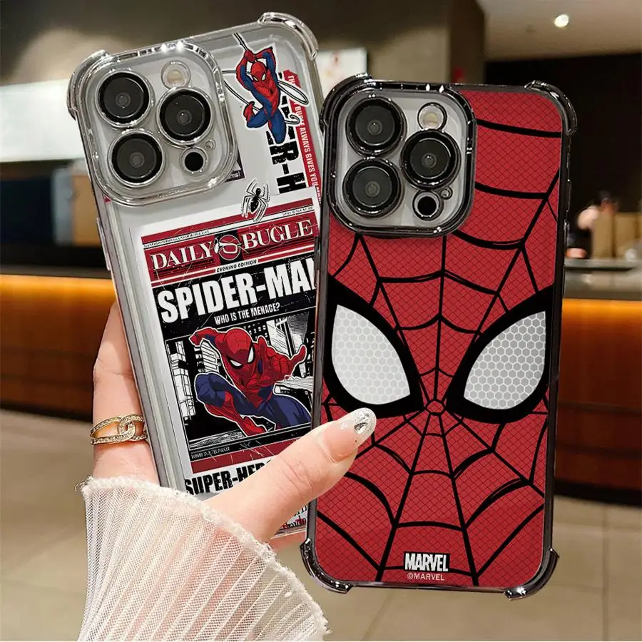Фото Новый чехол для телефона Marvel Spider-Man для Apple iPhone 17 Pro Max 14 13 16e 11 Air 15 16 Pro 12 Plus №4