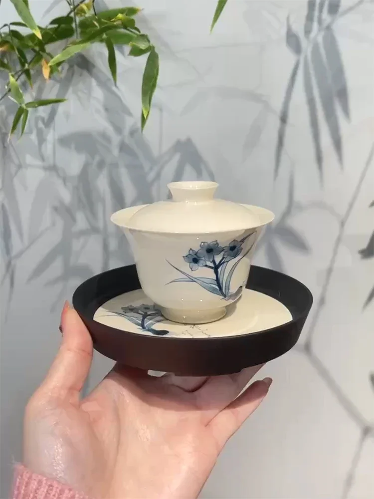 

Grass,Wood,Gray,Underglaze Precision Hand-painted Daffodils, Two Talented Bowls, Hand-painted Pots, and Exquisite Retro Tea Sets