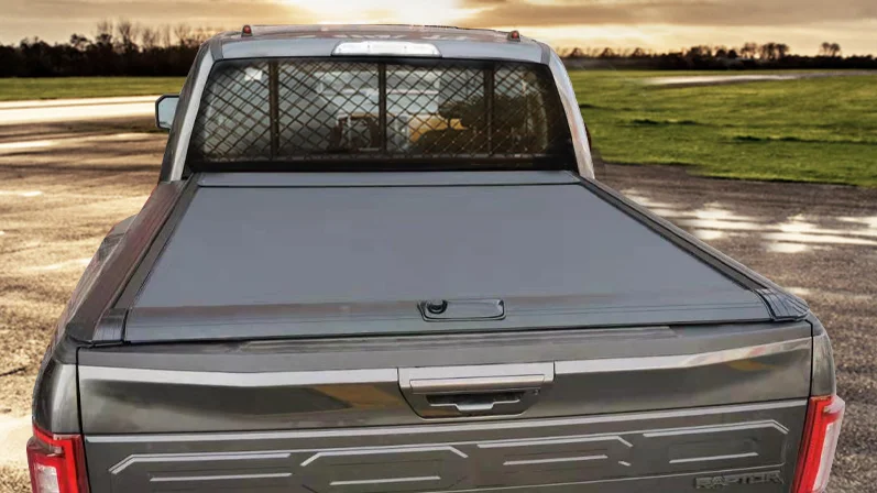 

wholesale car roller lid retractable hard tonneau cover for t6 t7 f150 accessories